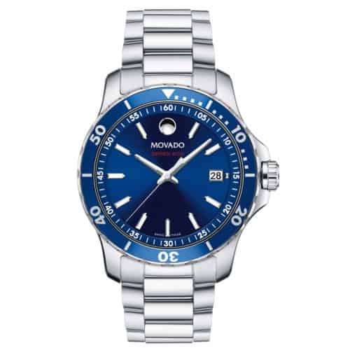 Movado Men's Series 800 watch, Blue Bezel & Dial