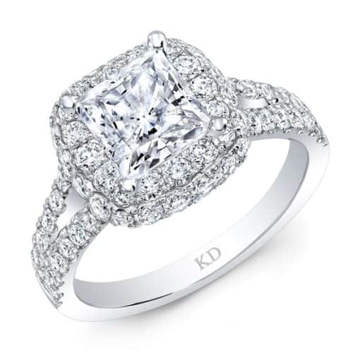 DOUBLE HALO ENGAGEMENT RING, by KATTAN