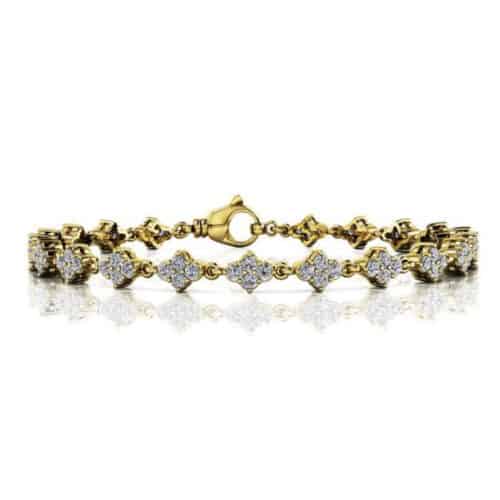 S. Kashi Yellow Gold Diamond Tennis Bracelet (B4123-2YG)