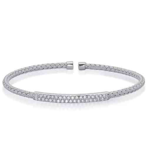 S. Kashi White Gold Bangle Italian Made (B4450WG)