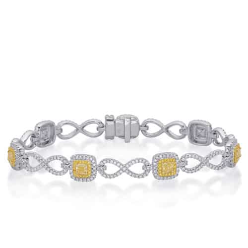 S. Kashi 18K Yellow & White Gold Yellow Diamond Bracelet (B4453YDYW)