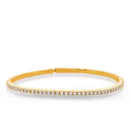 S. Kashi Yellow Gold Flexible Bangle Bracelet (B4456-1.7MYG)