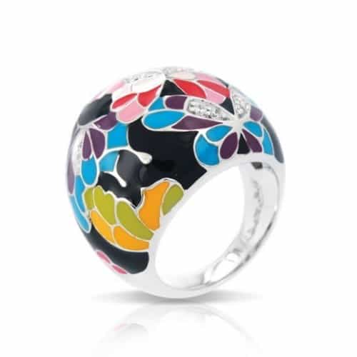 Belle etoile Butterfly Kisses Black Ring