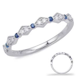 S. Kashi White Gold Sapphire & Diamond Ring (C8031-SWG)