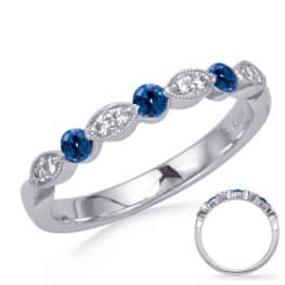 S. Kashi White Gold Sapphire & Diamond Ring (C8033-SWG)