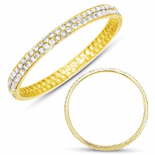 S. Kashi Yellow Gold Pave Band (D4228-8YG)