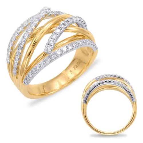 S. Kashi Yellow & White Gold Fashion Ring (D4383YW)