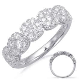 S. Kashi White Gold Diamond Fashion Ring (D4658WG)