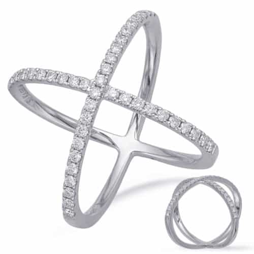 S. Kashi White Gold Diamond Fashion Ring (D4671WG)