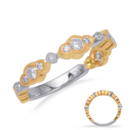 S. Kashi Yellow & White Gold Diamond Band (D4673YW)