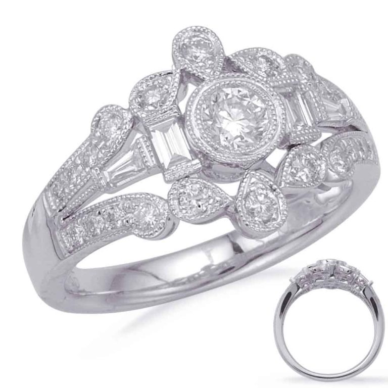 Freida Rothman Oval Aqua Diamond & Gold Ring