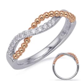 S. Kashi Rose & White Gold Diamond Fashion Ring (D4722RW)