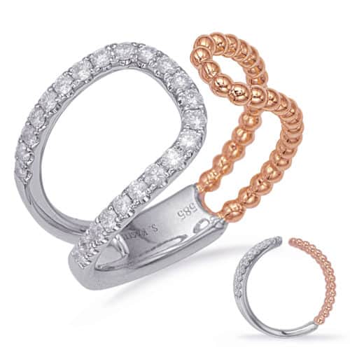 S. Kashi Rose & White Gold Diamond Fashion Ring (D4724RW)