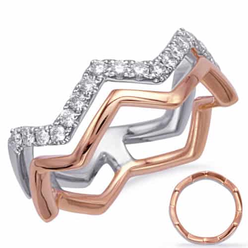 S. Kashi Rose & White Gold Diamond Fashion Ring (D4725RW)