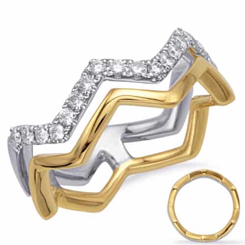 S. Kashi Yellow & White Gold Diamond Fashion Ring (D4725YW)