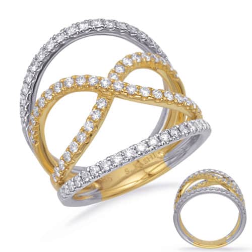 S. Kashi Yellow & White Gold Diamond Fashion Ring (D4726YW)