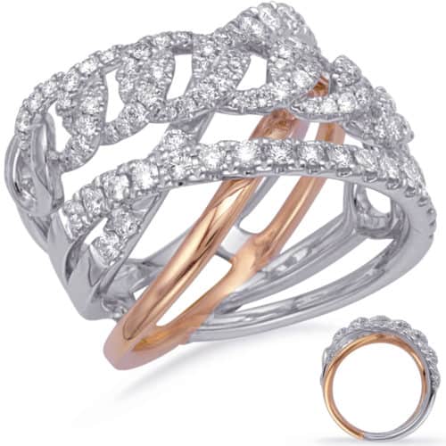 S. Kashi Rose & White Gold Diamond Fashion Ring (D4727RW)