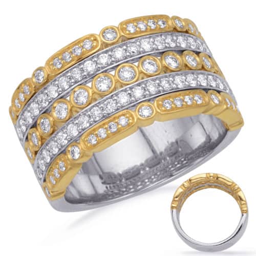 S. Kashi Yellow & White Gold Diamond Fashion Ring (D4732YW)