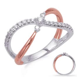 S. Kashi Rose & White Gold Diamond Fashion Ring (D4737RW)