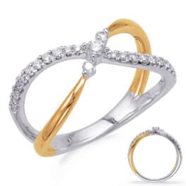 S. Kashi Yellow & White Gold Diamond Fashion Ring (D4737YW)