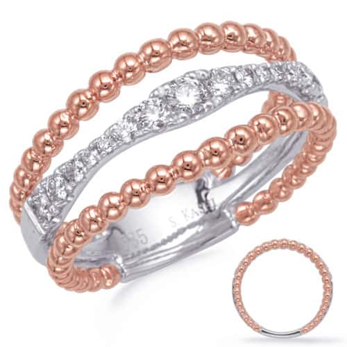 S. Kashi Rose & White Gold Diamond Fashion Ring (D4739RW)