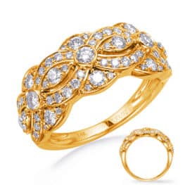 S. Kashi Yellow Gold Diamond Fashion Ring (D4749YG)