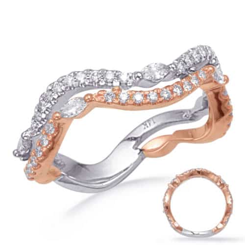 S. Kashi Rose & White Gold Diamond Fashion Ring (D4760RW)