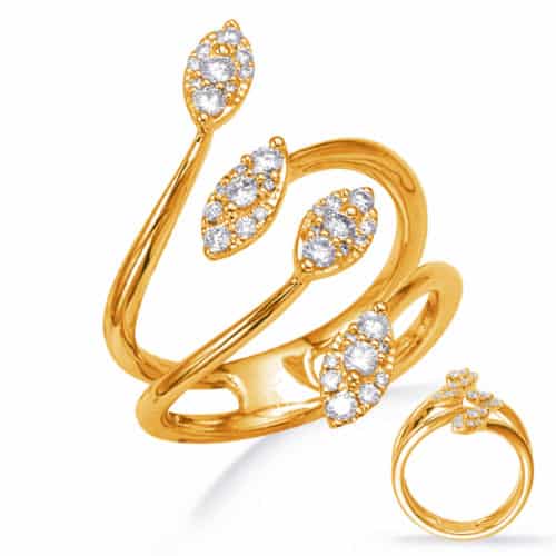 S. Kashi Yellow Gold Diamond Fashion Ring (D4761YG)