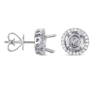 S. Kashi Four Prong Earring Jackets For .50ct TW (E7022-50WG)