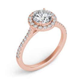 S. Kashi Rose Gold Halo Engagement Ring (EN7370-1RG)