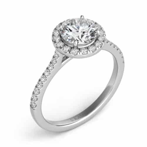 S. Kashi White Gold Halo Engagement Ring (EN7370-1WG)