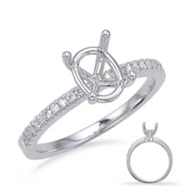 S. Kashi White Gold Engagement Ring (EN7470-6X4MOVWG)