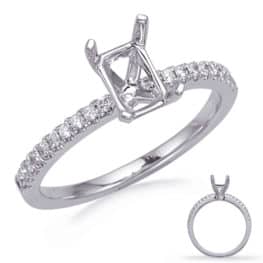 S. Kashi Platinum Engagement Ring (EN7470-8X6MECPL)