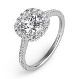 S. Kashi White Gold Halo Engagement Ring (EN7508-1WG)