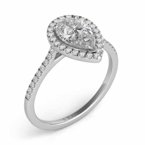 S. Kashi White Gold Halo Engagement Ring (EN7519-7X5MWG)
