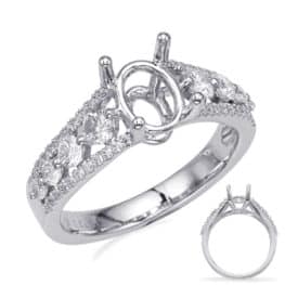 S. Kashi White Gold Engagement Ring (EN7681-6X4MOVWG)