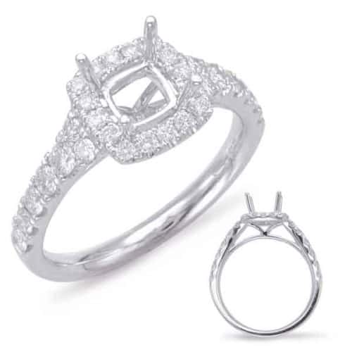 S. Kashi White Gold Halo Engagement Ring (EN7848-1WG)