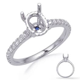 S. Kashi White Gold Engagement Ring (EN7926-6X4MOVWG)
