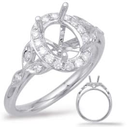 S. Kashi White Gold Halo Engagement Ring (EN7930-7X5MWG)