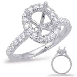 S. Kashi White Gold Halo Engagement Ring (EN7936-7X5MWG)