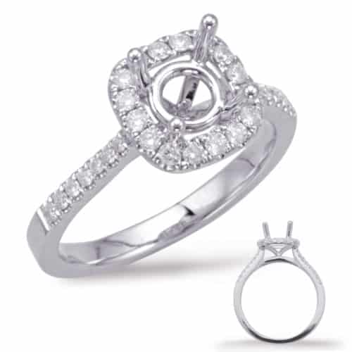S. Kashi White Gold Halo Engagement Ring (EN7939-1WG)