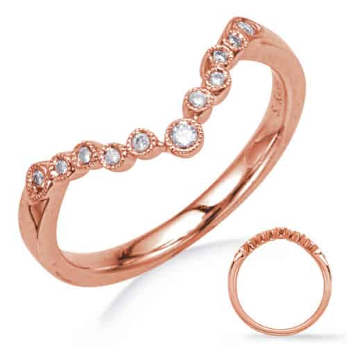 S. Kashi Rose Gold Diamond Wedding Band (EN8044-B7X5MRG)