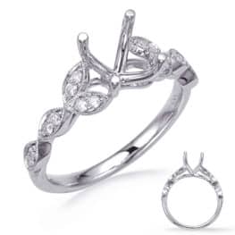 S. Kashi White Gold Diamond Engagement Ring (EN8048-6X4MOVWG)
