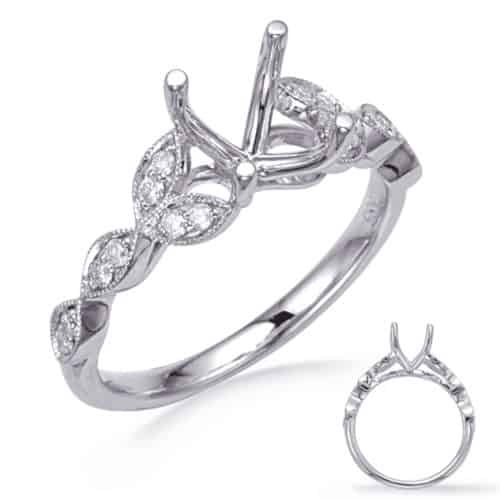 S. Kashi White Gold Diamond Engagement Ring (EN8048-7X5MOVWG)