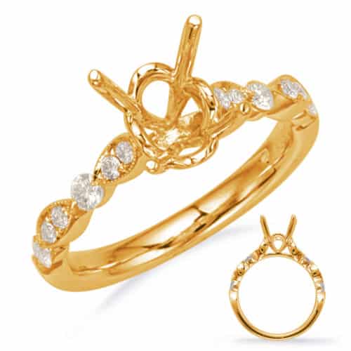 S. Kashi Yellow Gold Engagement Ring (EN8055-7X5MYG)