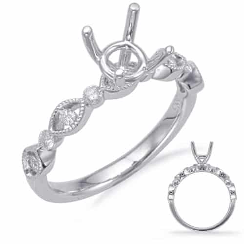 S. Kashi White Gold Diamond Engagement Ring (EN8133-50WG)
