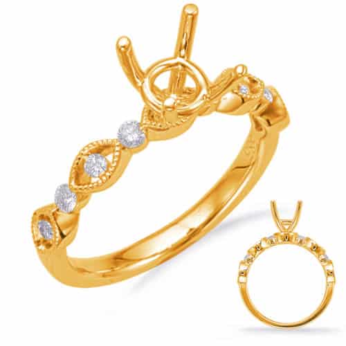 S. Kashi Yellow Gold Diamond Engagement Ring (EN8133-50YG)