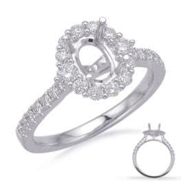 S. Kashi White Gold Halo Engagement Ring (EN8217-7X5MWG)