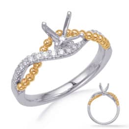 S. Kashi Yellow & White Gold Engagement Ring (EN8246-1YW)