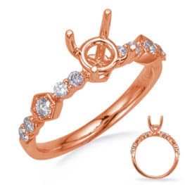 S. Kashi Rose Gold Diamond Engagement Ring (EN8257-1RG)
